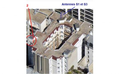 LES LOCATAIRES DU 58, RUE DU THEATRE, PARIS 15, SOUTENUS PAR LA CLCV, CONTINUENT A SE BATTRE CONTRE L’INSTALLATION DE 3 ANTENNES RELAIS BOUYGUES SUR LE TOIT DE LEUR IMMEUBLE