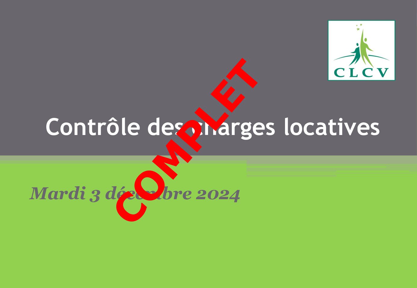 Formation CLCV  – Contrôle des charges locatives